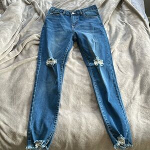 Women blue jeans